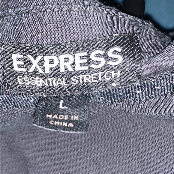 Express dark gray button down blouse - Picture 2 of 2